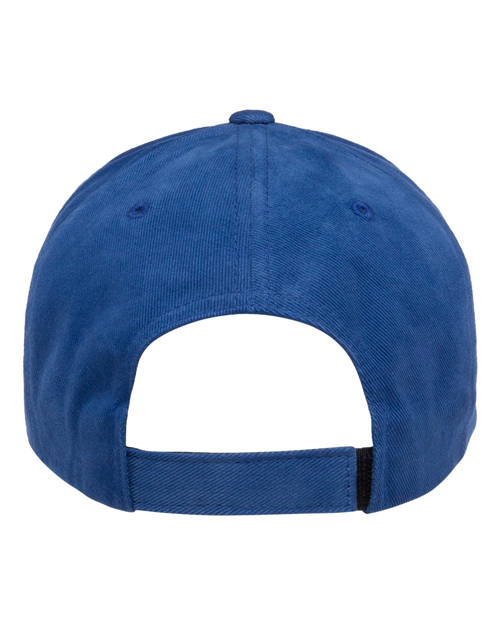 Rear View of Royal Blue Structured Brushed Twill Cap - 6363V
