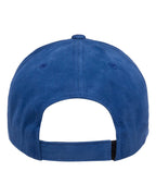 Rear View of Royal Blue Structured Brushed Twill Cap - 6363V