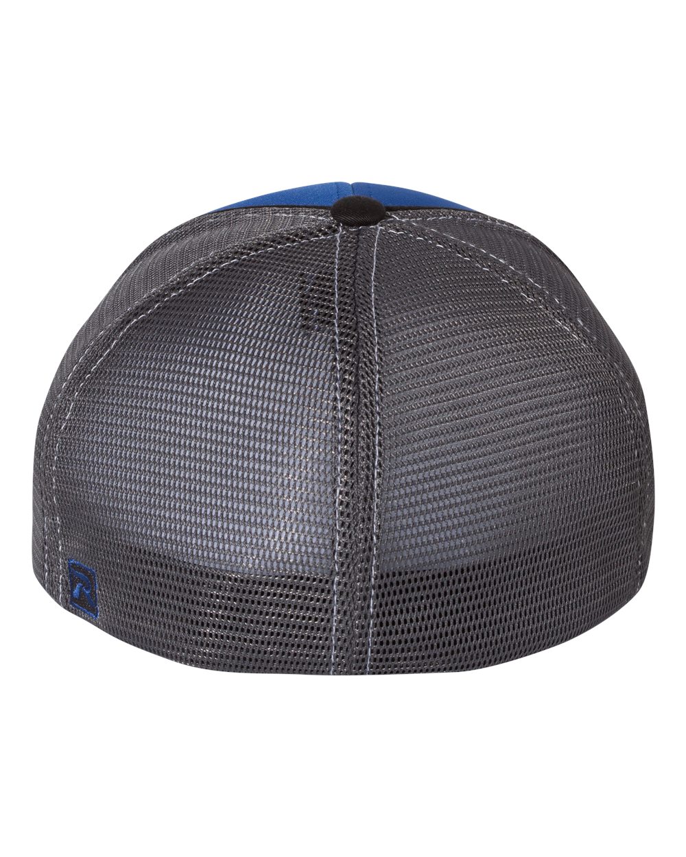 Rear View of Royal/ Charcoal/ Black Tri Pulse Sportmesh R-Flex Cap - 172