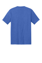 Rear View of Royal Frost District Perfect Tri Tee. DM130
