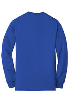 Rear View of Royal Gildan - DryBlend 50 Cotton/50 Poly Long Sleeve T-Shirt. 8400