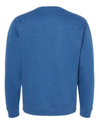 Rear View of Royal Heather Midweight Crewneck Sweatshirt - SS3000