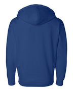 Rear View of Royal Heavyweight Full-Zip Hooded Sweatshirt - IND4000Z