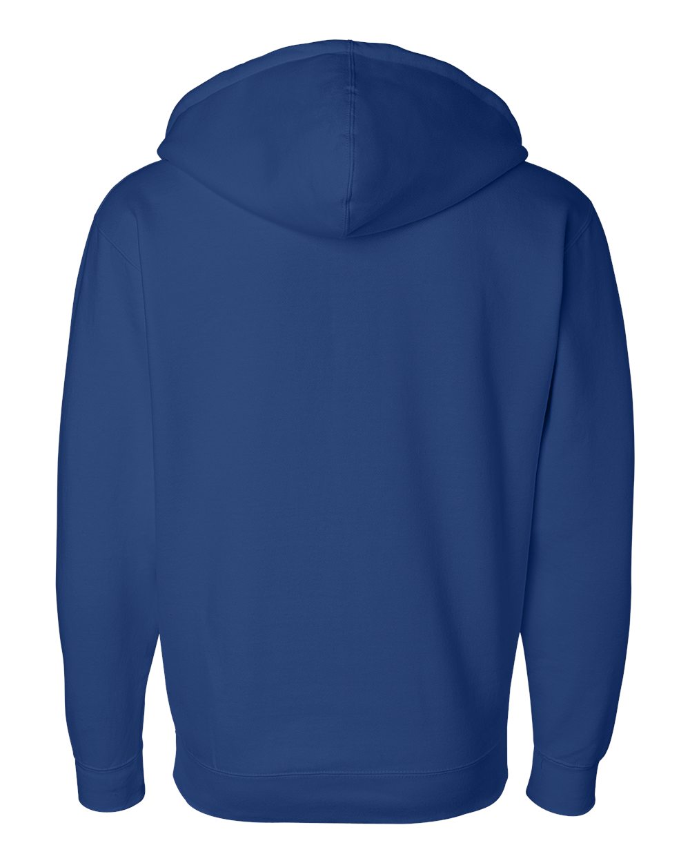 Rear View of Royal Heavyweight Full-Zip Hooded Sweatshirt - IND4000Z