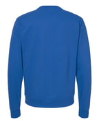 Rear View of Royal Midweight Crewneck Sweatshirt - SS3000