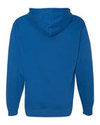 Rear View of Royal Midweight Hooded Sweatshirt - SS4500