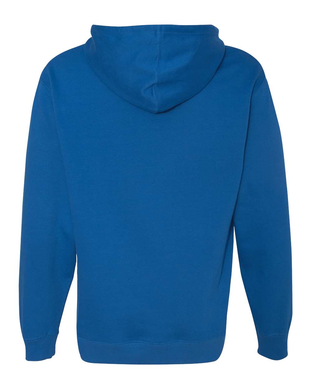 Rear View of Royal Midweight Hooded Sweatshirt - SS4500