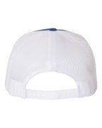 Rear View of Royal/ White Five-Panel Classic Trucker Cap - 6006