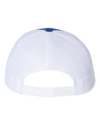 Rear View of Royal/ White Low Pro Trucker Cap - 115