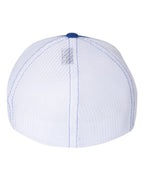 Rear View of Royal/ White R-Flex Trucker Cap - 110