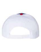 Rear View of Royal/ White/ Red Twill Back Trucker Cap - 312