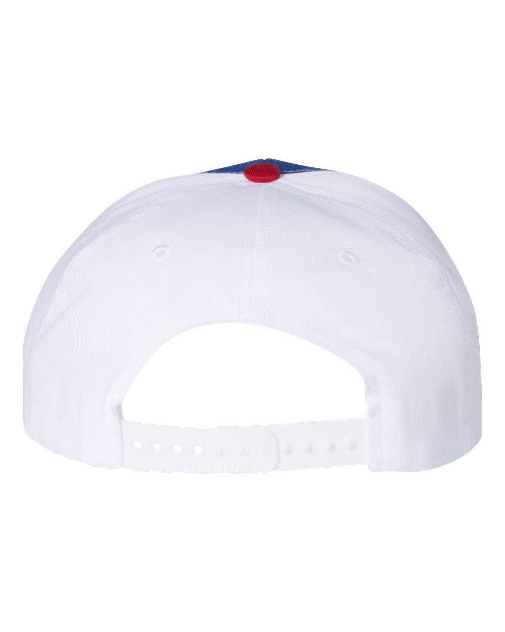 Rear View of Royal/ White/ Red Twill Back Trucker Cap - 312
