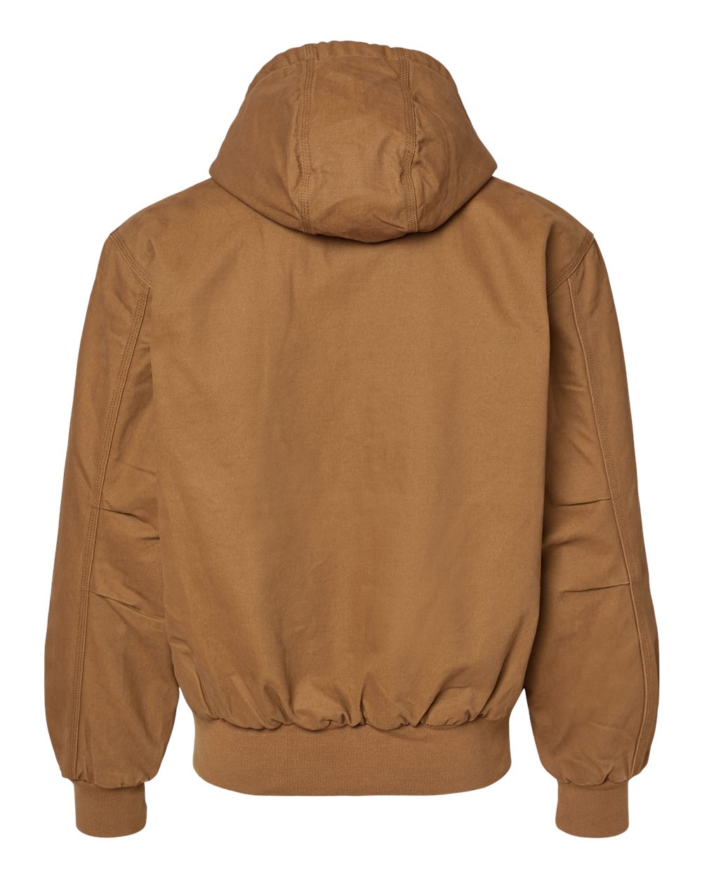 Rear View of Saddle Cheyenne Boulder Cloth™ Hooded Jacket with Tricot Quilt Lining - 5020