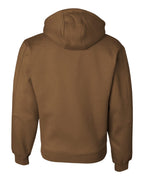 Rear View of Saddle Crossfire Heavyweight Power Fleece Hooded Jacket with Thermal Lining - 7033