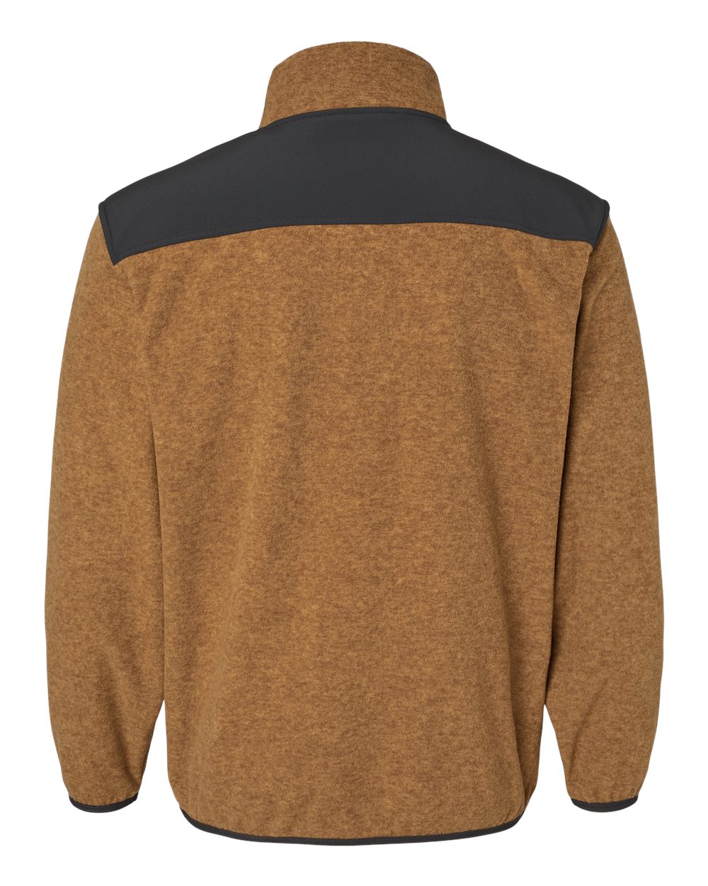 Rear View of Saddle Ranger Melange Fleece Pullover - 7353