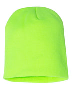Rear View of Safety Green 8 1/2" Beanie - 1500KC