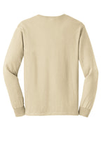 Rear View of Sand Gildan - Ultra Cotton 100% US Cotton Long Sleeve T-Shirt. G2400