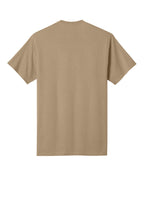 Rear View of Sand Port & Co Core Cotton Tee. PC54