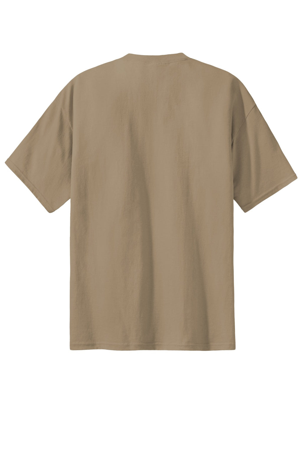 Rear View of Sand Port & Co Essential Tee. PC61