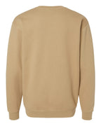Rear View of Sandstone Heavyweight Crewneck Sweatshirt - IND3000