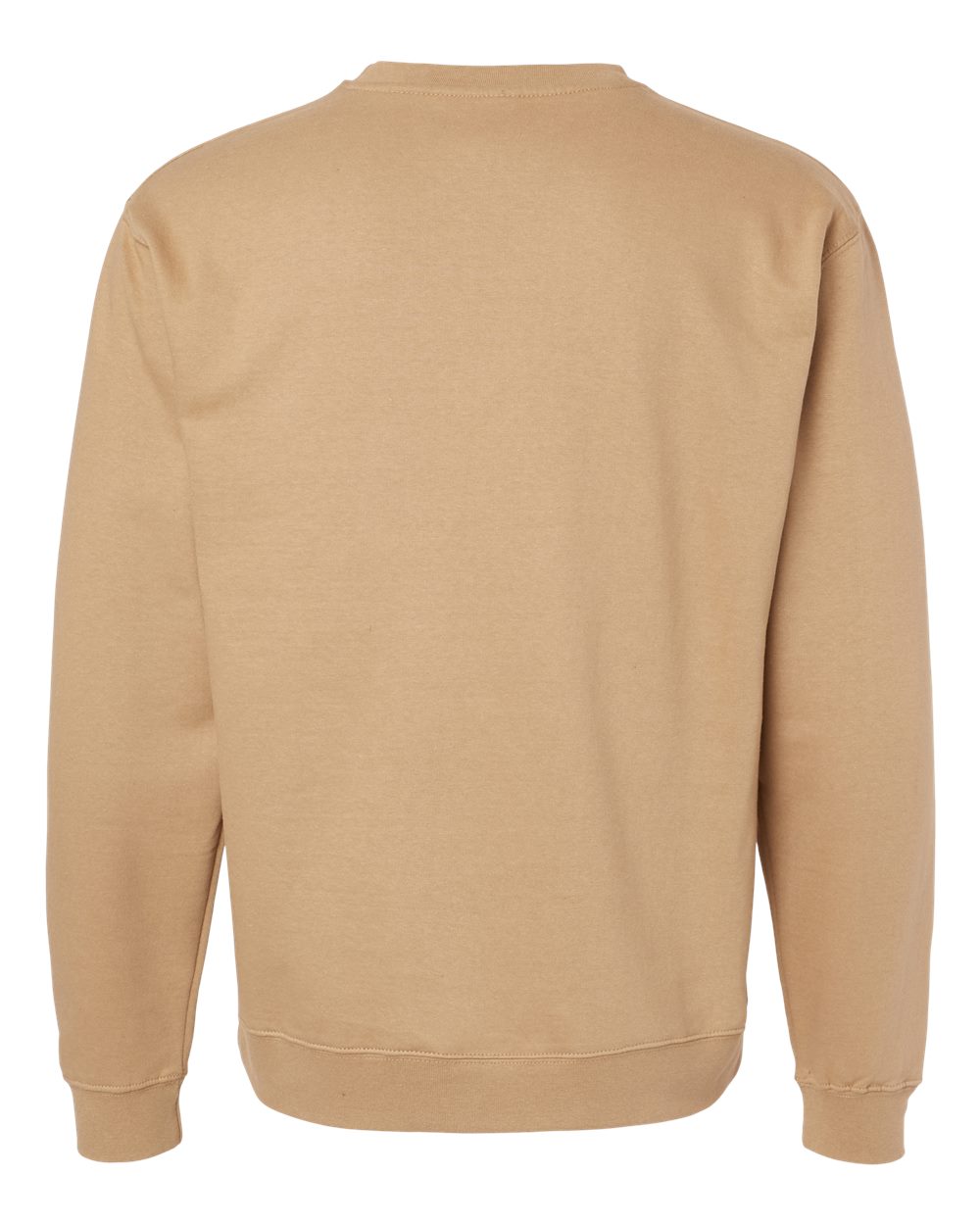 Rear View of Sandstone Midweight Crewneck Sweatshirt - SS3000