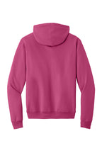 Rear View of Sangria Port & Co Core Fleece Pullover Hooded Sweatshirt. PC78H