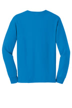 Rear View of Sapphire Gildan - Ultra Cotton 100% US Cotton Long Sleeve T-Shirt. G2400