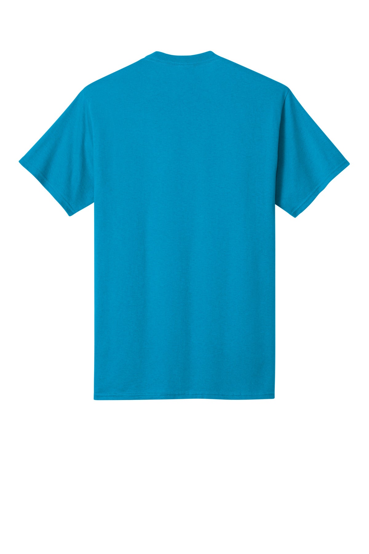 Rear View of Sapphire Port & Co Core Cotton Tee. PC54