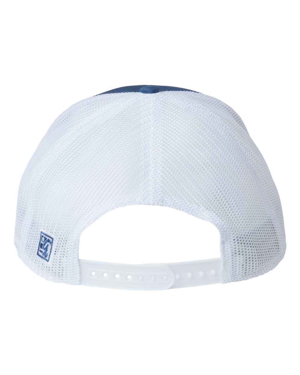 Rear View of Sea Blue/ White Everyday Trucker Cap - GB452E