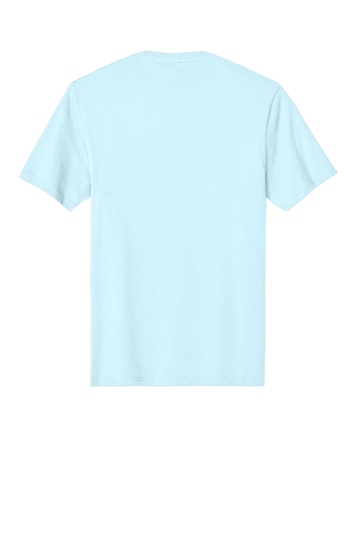Rear View of Seaglass Blue District Perfect Weight Tee. DT104