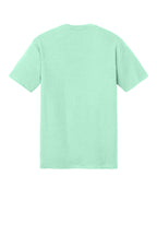 Rear View of SeaMist District Perfect Tri Tee. DM130