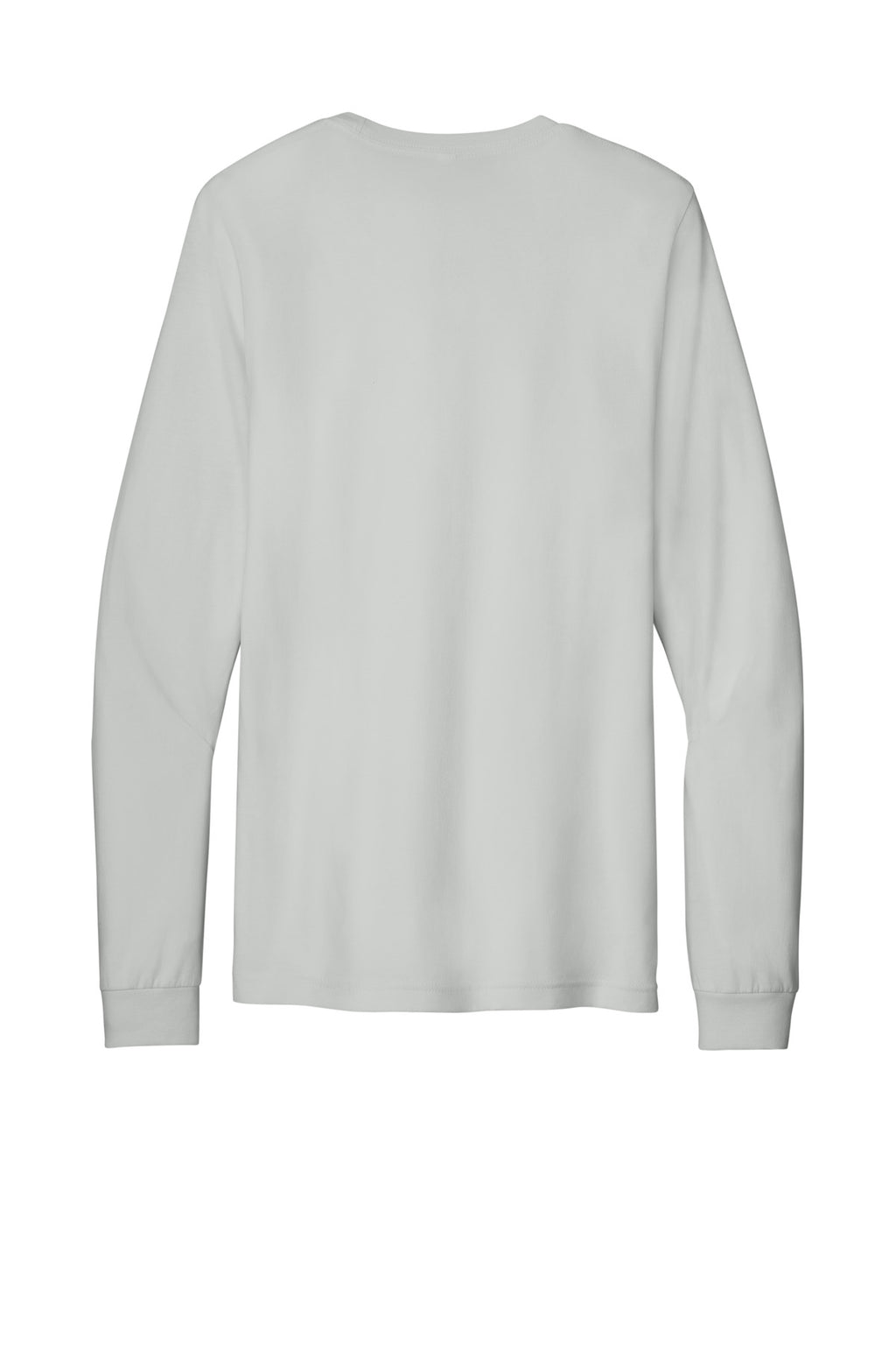 Rear View of Silver BELLA+CANVAS Unisex Jersey Long Sleeve Tee. BC3501