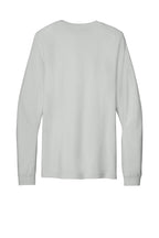 Rear View of Silver BELLA+CANVAS Unisex Jersey Long Sleeve Tee. BC3501