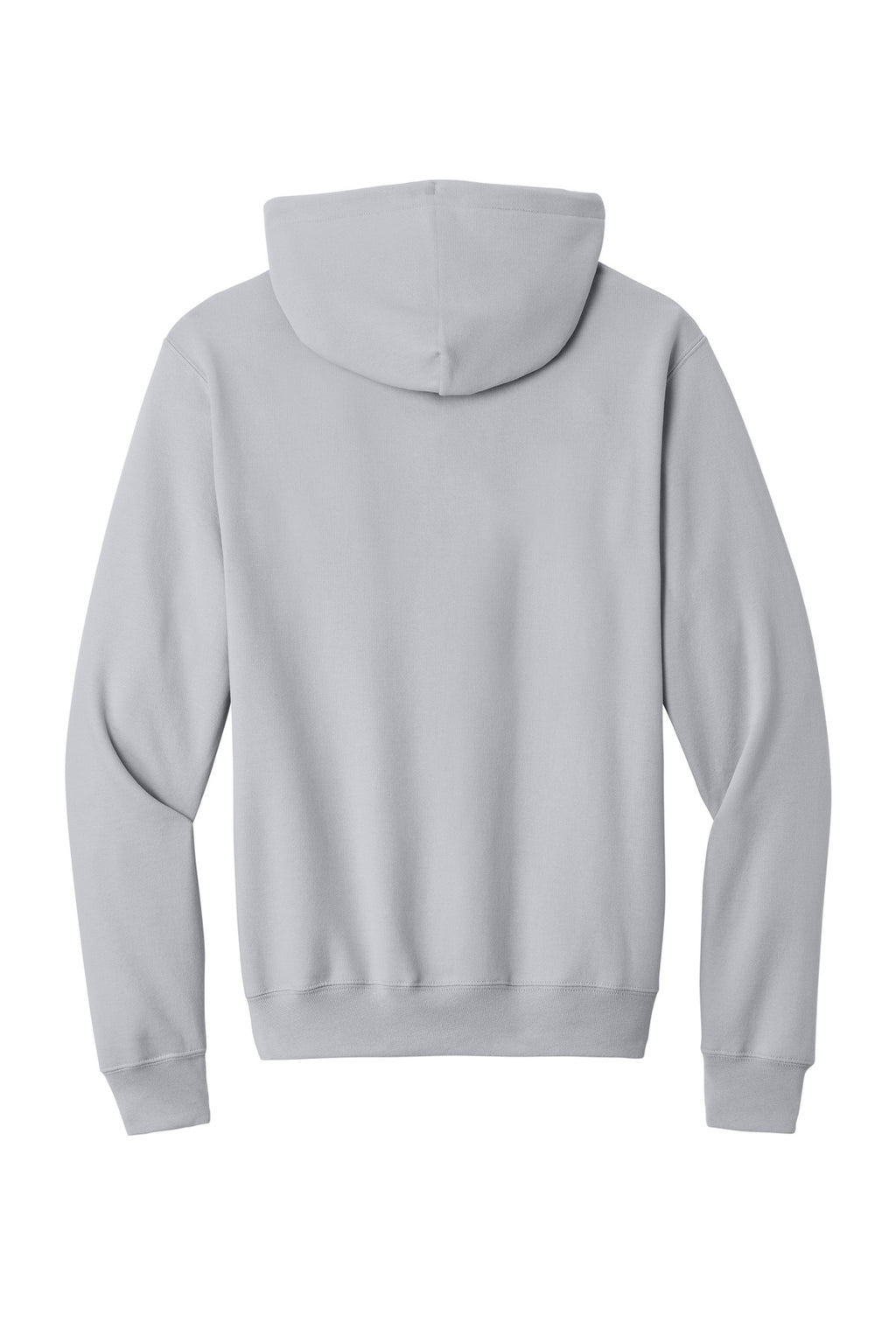 Rear View of Silver Port & Co Core Fleece Pullover Hooded Sweatshirt. PC78H