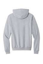 Rear View of Silver Port & Co Core Fleece Pullover Hooded Sweatshirt. PC78H