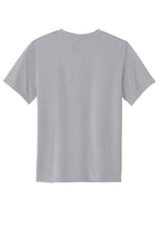Rear View of Silver Port & Co Youth Performance Tee. PC380Y