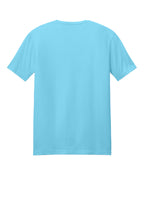 Rear View of Sky Gildan Softstyle T-Shirt. 64000
