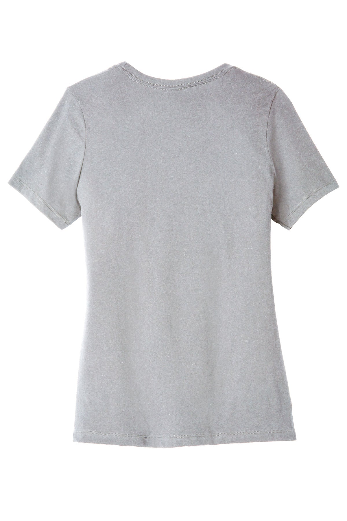 Rear View of SldAthGrey BELLA+CANVAS Women's Relaxed Jersey Short Sleeve Tee. BC6400