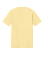 Rear View of SoftYellow District Perfect Tri Tee. DM130