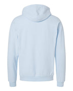 Rear View of Soothing Blue Garment-Dyed Hooded Sweatshirt - GDH450