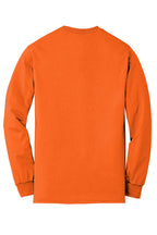 Rear View of SOrange Gildan - DryBlend 50 Cotton/50 Poly Long Sleeve T-Shirt. 8400