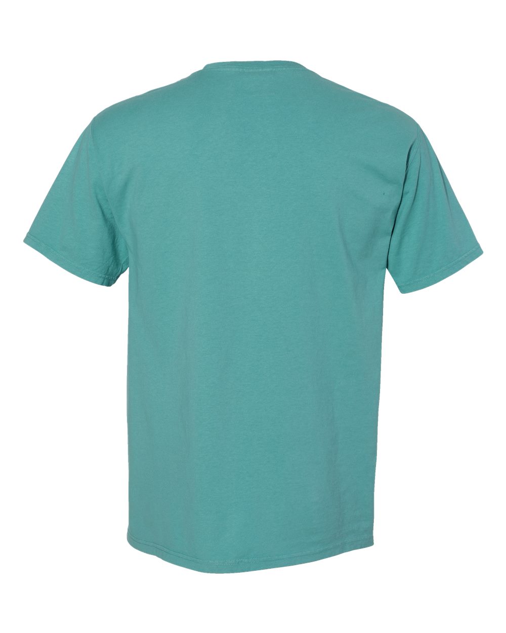 Rear View of Spanish Moss Garment-Dyed Pocket T-Shirt - GDH150