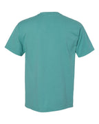 Rear View of Spanish Moss Garment-Dyed Pocket T-Shirt - GDH150