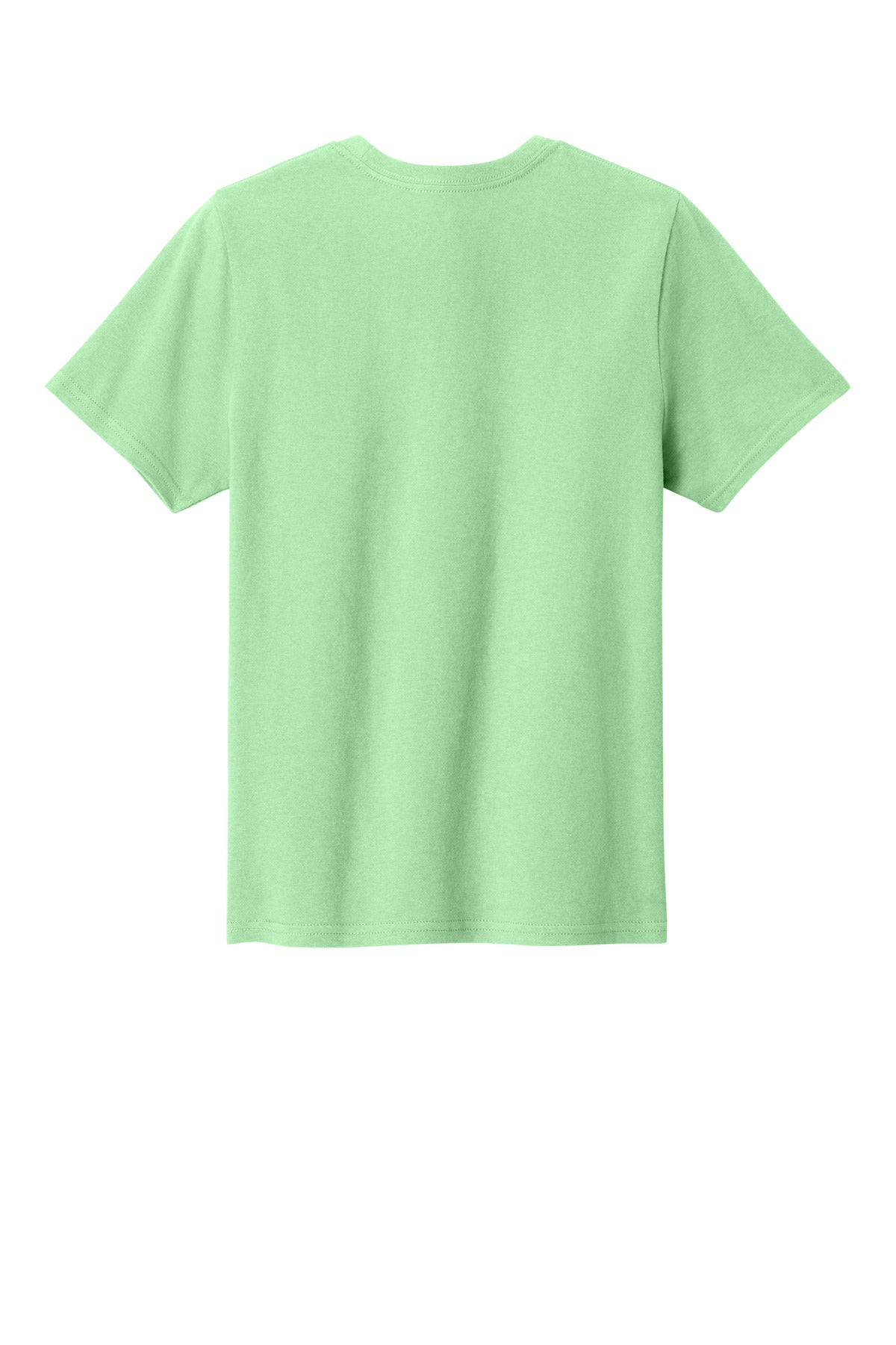 Rear View of Spearmint Port & Co Youth Easy Cotton Tee PC43Y