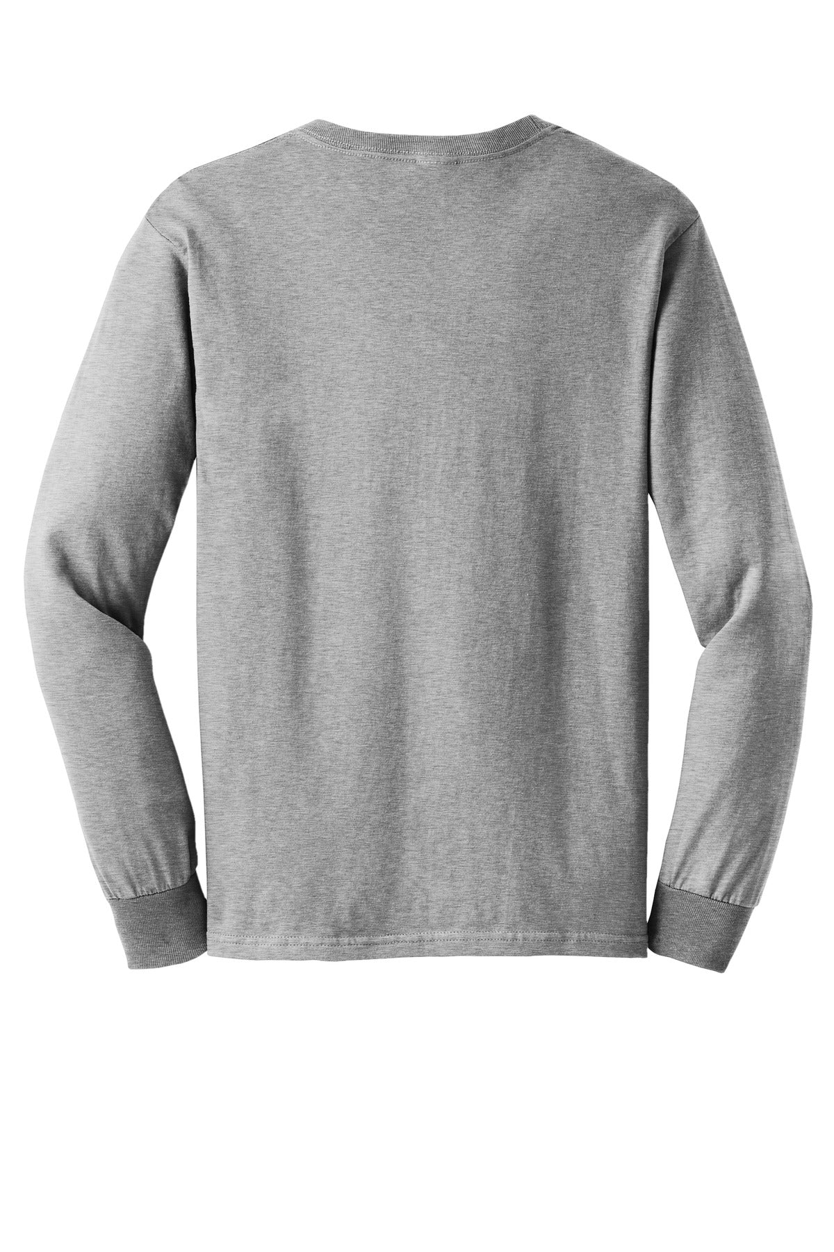 Rear View of Sport Gray Gildan - Ultra Cotton 100% US Cotton Long Sleeve T-Shirt. G2400