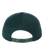 Rear View of Spruce Premium Flat Bill Snapback Cap - 6089M
