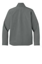 Rear View of Steel Carhartt Rain Defender Soft Shell Jacket CT106438