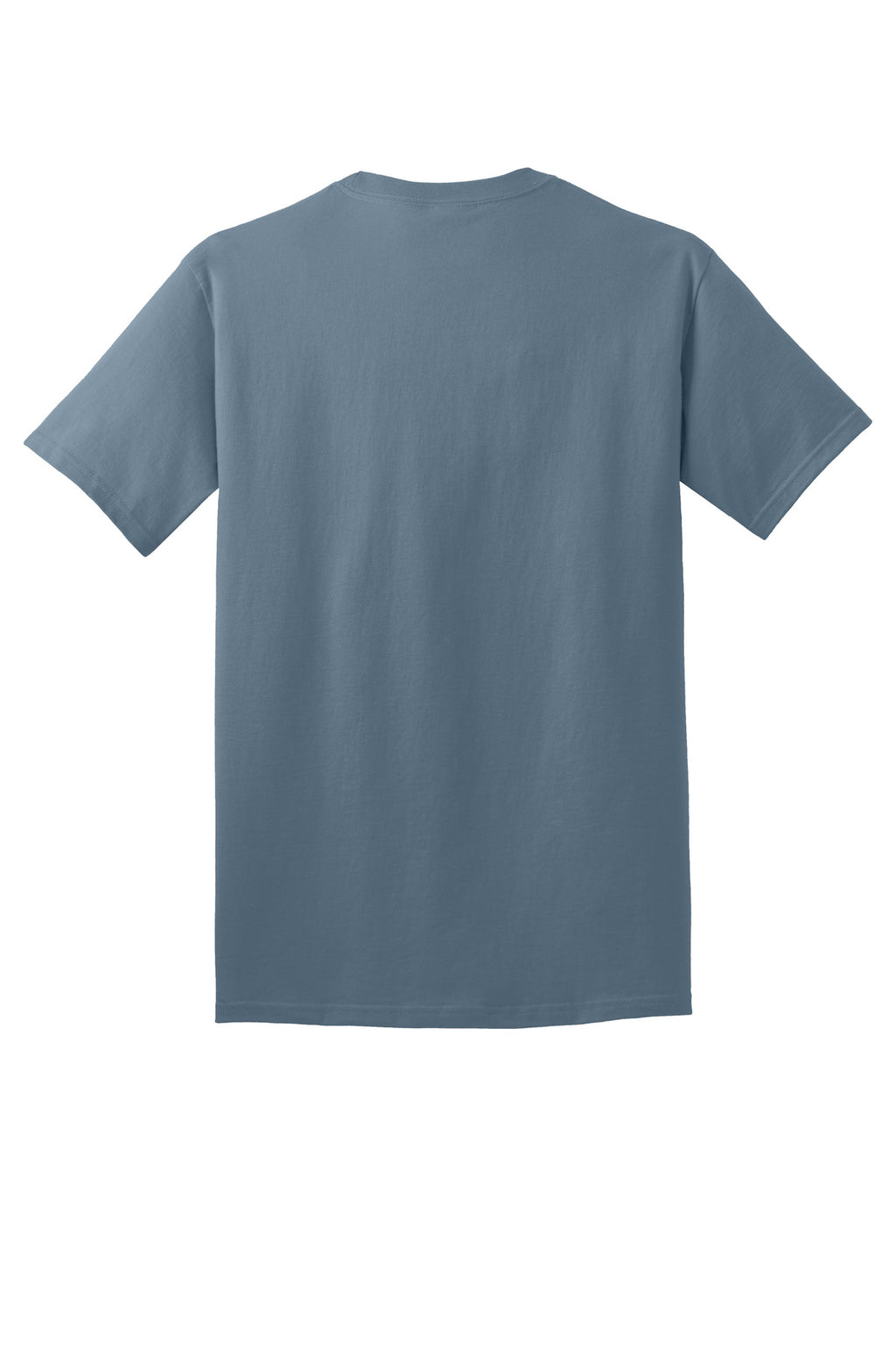 Rear View of StnwshdBl Port & Co Core Cotton Tee. PC54