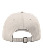 Rear View of Stone Peach Twill Dad Hat - 326