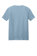 Rear View of StoneBlue Gildan Softstyle T-Shirt. 64000